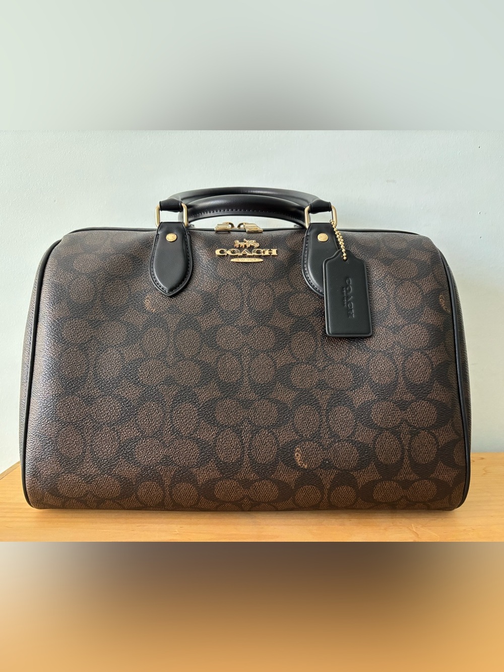 Coach Large Rowan Walnut Signature Canvas - OG STYLE - Picture 2 of 10